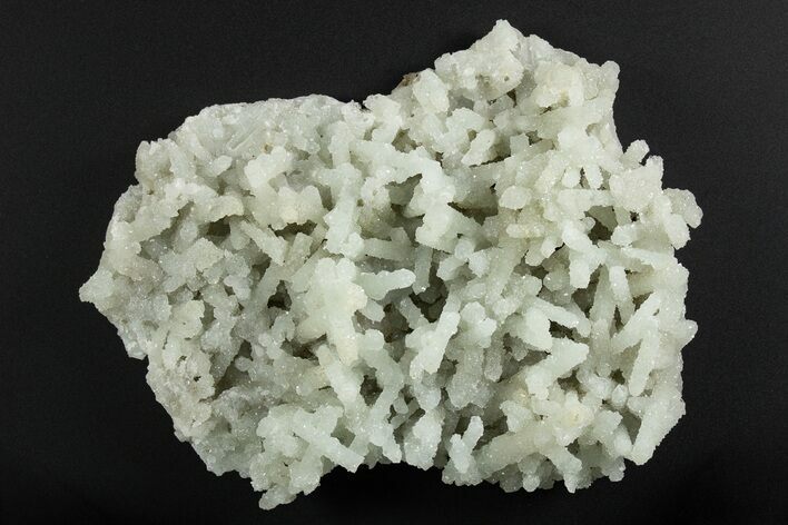 Sparkly Prehnite Pseudomorph After Laumontite - India #343206